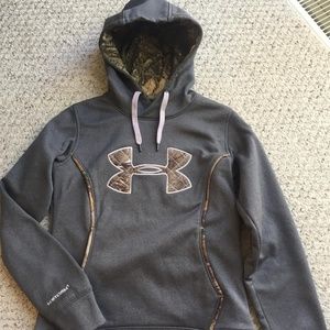 Women's Gray Storm1 Under Armour Real Tree Hoodie